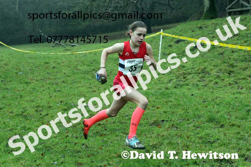 Girls under-13s, NECAA Junior Cross Country Relays, Thornley Farm, Peterlee, Saturday, December 12th. Photo: David T. Hewitson/Sports for All Pics